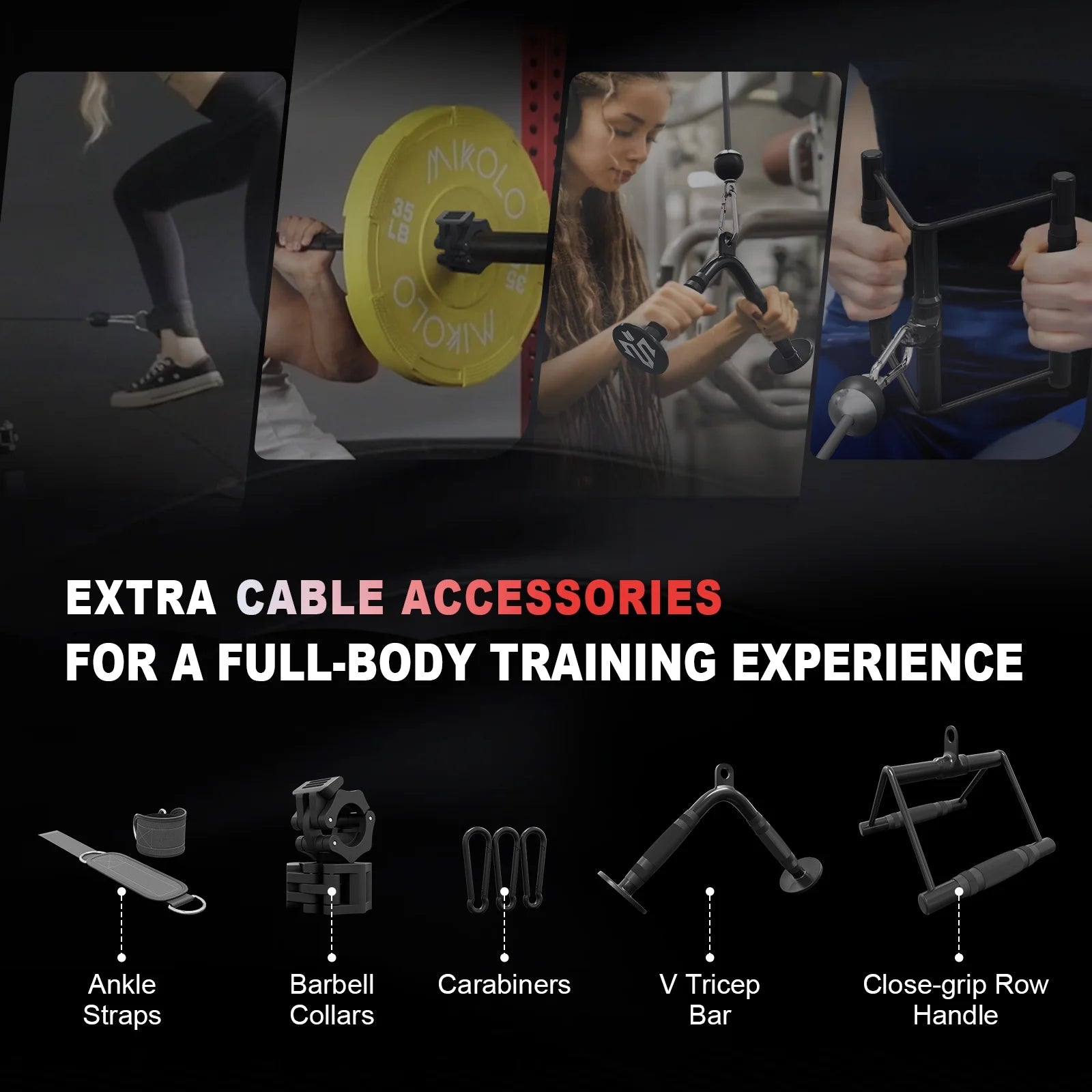M4 All-In-One Smith Machine Home Gym Package, 2200 Lbs Power Rack Cage with Cable Crossover, 360° Landmine, Barbell Holders and Other Attachments, Total Body Strength Training Cage